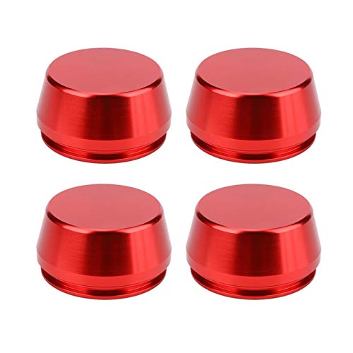 Ftory Tapa del Cubo - 4 Piezas 56 mm/2,2 Pulgadas Llanta de Rueda Universal Tapa Central Cubierta del Cubo Pieza modificada de aleación de Aluminio(Rojo)