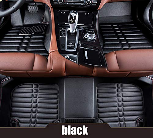 FYMIJJ Juego de Alfombrillas de Coche,Alfombrillas de Coche para Land Rover Todos los Modelos Rover Range Evoque Sport Freelander   Accesorios de Coche Car Styling, Negro