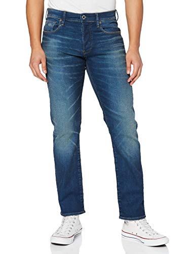 G-STAR RAW 3301 Straight Jeans Vaqueros, Worker Blue Faded A088-a888, W33/L26 para Hombre