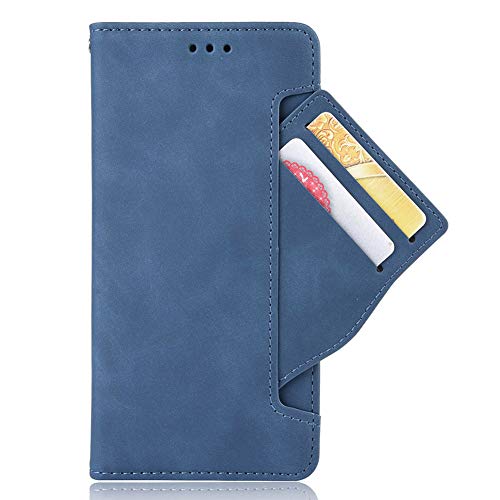 GOGME Funda para Realme 7i Funda con Billetera, Suave PU Cuero Flip Carcasa Case Cover con Soporte/Tapa Tarjetas, Ultrafino Cubierta Magnética para Realme 7i, Azul