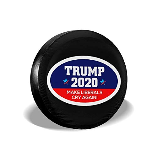 GOSMAO Trump 2020 Cubierta de llanta Cubierta Universal de Rueda de Repuesto Cubiertas de Rueda para Remolque RV SUV Camión Remolque de Viaje 15 Pulgadas-CX