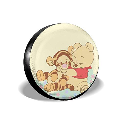 GOSMAO Win-nie The Pooh and Tigger - Funda para llanta de Repuesto, poliéster Universal, Impermeable, a Prueba de Polvo, para Ruedas para Viajes de RV, SUV, 16 Pulgadas