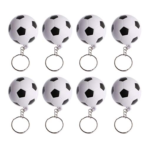 Happyyami 9 Piezas Llavero de Fútbol Colgante de Llavero de Fútbol para Niños Regalo Escuela Recompensa Fiesta Bolsa Llenadores