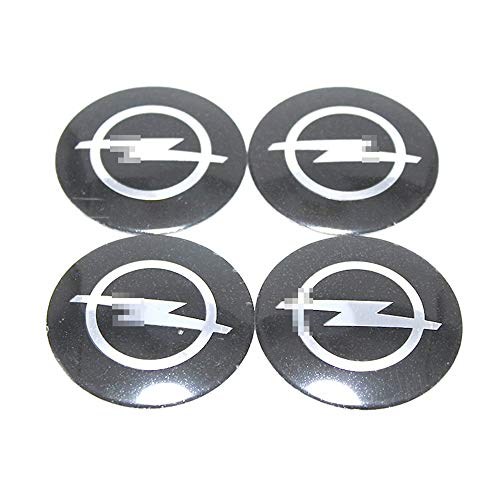 HBTTFR 4 Piezas, 56/65 mm, Pegatinas para Tapas de Cubo de Rueda de Coche, Cubierta a Prueba de Polvo, Tapa de Cubo, Llantas centrales, Emblema, Insignia, Tapa de Cubo, Pegatina para Opel