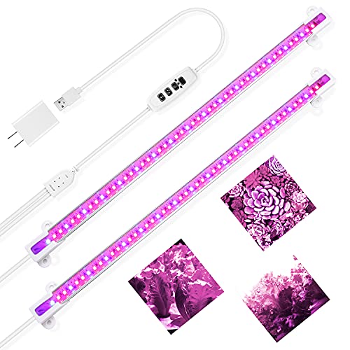 Herefun 20W Lámpara de Planta, Lámpara LED Cultivo, Lámpara de Crecimiento de Plantas, Grow Light con temporizador de encendido y apagado automático 3/9 / 12H Plantas Cultivo Indoor Hidropónica