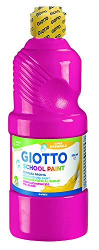 Herso Tempera Giotto MAS Lavable LIQUIDA 500 ml Botella Magenta, 0