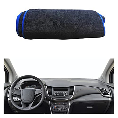 JHDS Dashmats Cubiertas Cobertura Interior del Salpicadero Cojín De Alfombra para Chevrolet Trax Tracker 2017 2018 2019 2020 2021 Estera del Tablero Dashmat (Color : Azul)