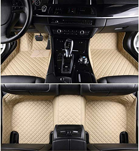 Jiahe El Alfombra Coche para Lexus LS 2003-2005 El Alfombra Coche para Cuero Esteras Coche Antideslizantes Alfombrillas Moqueta Impermeables Set Rojo