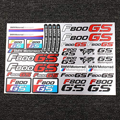 JIEWEI Nuevo cuaderno de la maleta de neumáticos impermeables de la llanta reflectante para B.m.W F800GS Adventure World MoDo Moto Logo F800GS Pegatina Para estrenar