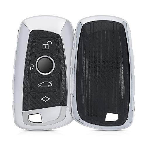 kwmobile Funda Compatible con BMW - Carcasa Suave de Silicona para Llave de Coche - Protección para Mando de BMW Llave de Coche con Control Remoto de 3 Botones (Solo Keyless Go)