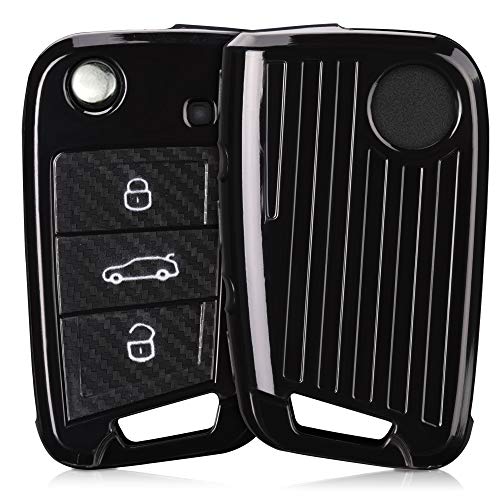 kwmobile Funda Compatible con VW Golf 7 MK7 - Carcasa Suave de Silicona para Llave de Coche - Protección para Mando de VW Golf 7 MK7 Llave de Coche de 3 Botones