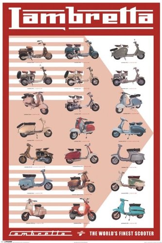 Lambretta Evolution Maxi Poster, Multicolor