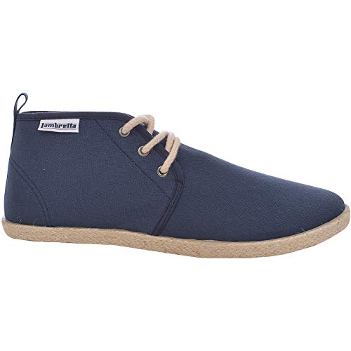 Lambretta Gobi Chukka - Alpargatas informales para hombre, azul (Azul marino/flor y brillo), 41 EU