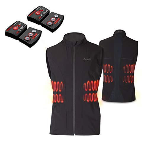 Lenz Heat Vest Men Set con 1800 Li-Ion batería Chaleco calefactable Hombre Chaqueta calefactable Chaleco Termico Chaleco Termico Hombre Chaleco Caza