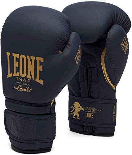 Leone 1947 - Guantes de Boxeo Blue Ed, Unisex, para Adulto, Azul, 10 oz