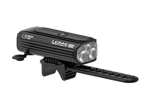 Lezyne Mega Drive 1800i - Iluminación para Bicicleta o Bicicleta (LED, Recargable, USB, Unisex, Talla del Fabricante: t.One sizeque)