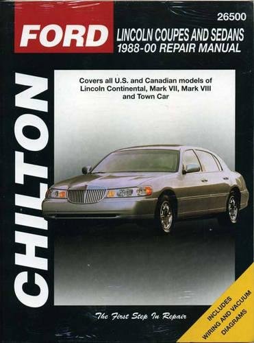 Lincoln Coupes And Sedans (88 - 00) (Chilton Total Car Care Automotive Repair Manuals)
