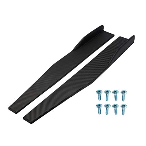 LIUWEI 2pcs 74.5cm del Coche Universal faldón Lateral de la lámina Rodeado Accesorios Alas difusor Winglet Labio Parachoques Profesional de Fibra de Carbono (Color : Carbon Fiber)