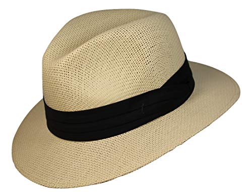 LMC Fedora - Gorro de safari, color negro - Beige - Large