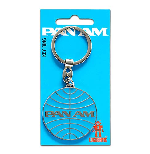 Logoshirt Aviación - Pan American Airways - Pan Am Logo Llavero - Key-Ring - Turquesa - Diseño Original con Licencia