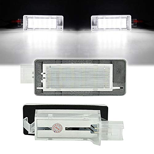 Luces de matrícula de Coche 2X LED Licenciamiento Número de matrícula Lámparas de Luz Compatible con Renault Grand Modus Laguna Sport Tourer Captur Fluence Zoe BFM Espace 4 Grand Scenic Impermeable