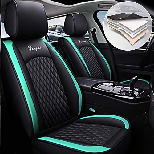 Maidao 5 Cubreasientos de Asientos de Automóvil para Lexus GS450H Artificial Cuero Fundas Asiento Delanteros y Traseros Asiento Comodidad Coches Verde Negro