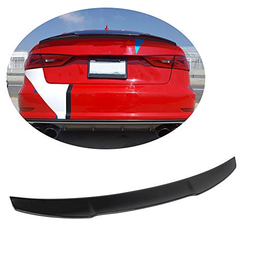 MCARCAR Kit Alerón para maletero compatible con Audi A3 8 V Base Sline S3 Sedan 2014-2018 Sedan Tapa para maletero trasero Highkick Spoiler ala Lip