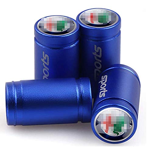 MJZYP Tapones de Valvula Rueda, Tapas de Válvulas de Neumático de Coche para Alfa Romeo Giulia Mito Brera 159/156/147 / 147gt / 155 Spider Giulietta Accesorios