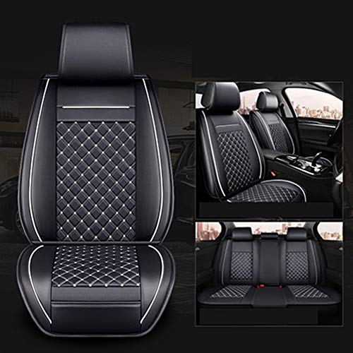 MMI-LX Transpirable PU Asientos de Piel de Coches Fundas de Asiento de Auto Protectores del Amortiguador del Sistema Completo (Bolsa de Aire) compatibles Universal Fit for Mitsubishi Lancer Outlander