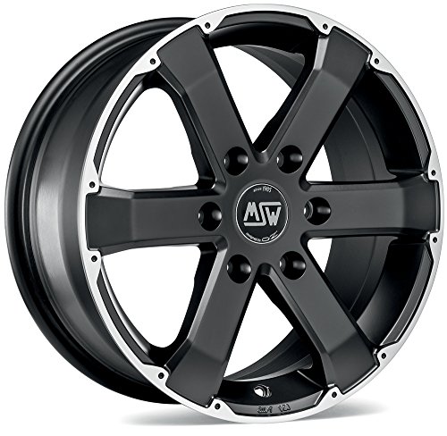 MSW msw46 mate negro mecanizado cara 7,5 x 17 ET40 6 x 139.69999999999999 Hub Llantas de aleación de calibre 92.3