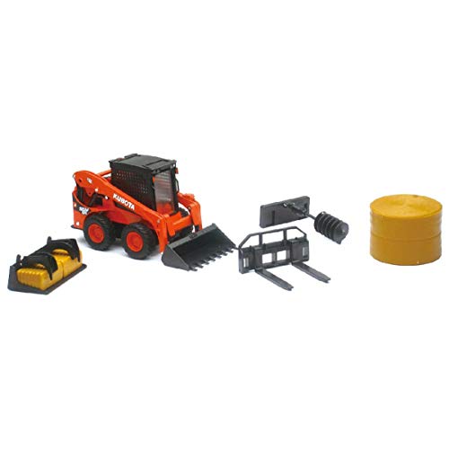 New Ray – Mini cargador Kubota SSV65 B/O Light & Sound Try Me 1/18° con accesorios – 33133 CSS , color/modelo surtido