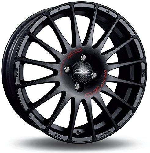 OZ Superturismo Gt Matt Black Red Lettering 7x16 ET16 4x108 Llantas de Aleación