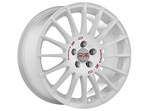 OZ Superturismo Wrc White Red Lettering 7x16 ET37 4x100 Llantas de Aleación