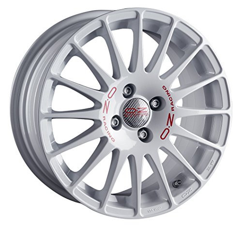 OZ Superturismo Wrc White Red Lettering 7x17 ET42 4x108 Llantas de Aleación