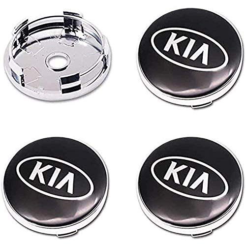 Para KIA K2 K3 K5 Sorento Sportage R Rio 60mm, 4 Piezas Coche Tapas centrales Aleación Tapacubos con Emblema De Insignia Embellecedor Central De Llanta De Rueda Cubre Accesorios