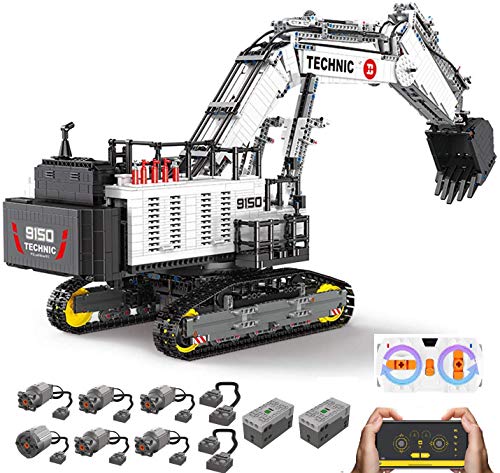 PEXL Excavadora de técnica Liebherr R 9150, con 7 motores, 4342 bloques de sujeción, compatible con la técnica Lego