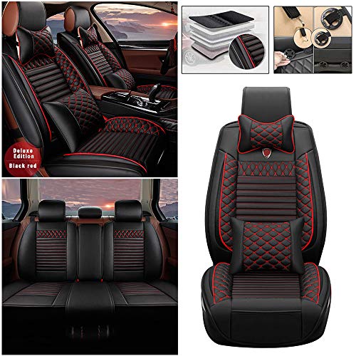 Qiaodi Juego completo de fundas de asiento de coche de piel sintética de lujo para Lexus GS GS300, GS350, GS400, GS430, GS450H, GS650, color negro