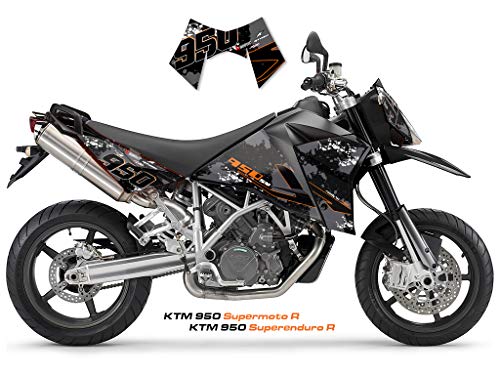 race-styles - Pegatinas compatibles con KTM 950 Supermoto R | KTM 950 SuperEnduro R Dekor Grey (KTM 950 SuperEnduro R)