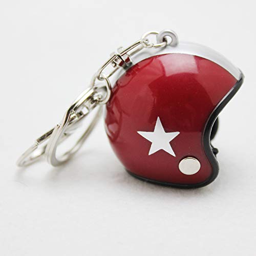 Redcolourful - Llavero con Forma de Estrella para Casco de Moto, Moto, Bicicleta, borgoña