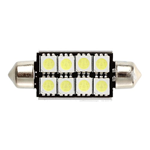 REFURBISHHOUSE 2pzs Canbus feston 8 SMD LED 211 C5W Lampara de feston 43 mm