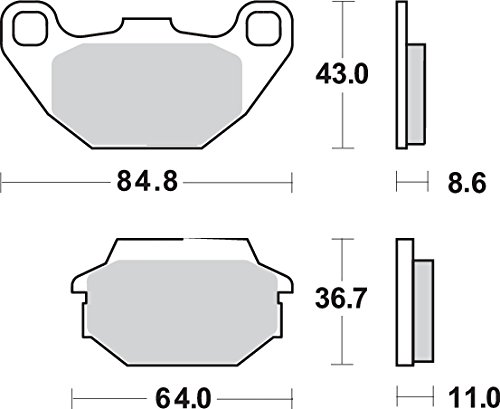 SBS - Pastilla Freno Trasera Kymco Mxer 50 [P749SI]