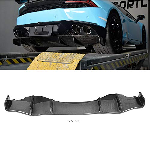 SIOM Difusor Trasero, Fibra de Carbono Trasero de la extensión del Parachoques Difusor Funda de Spoiler para Lamborghini Huracan LP600 LP610 Coupé 2 Puerta 14-17