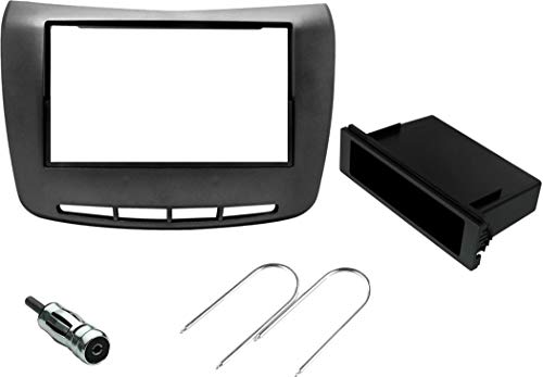 Sound-Way - Kit de Montaje Marco Adaptador autoradio 1 DIN/2 DIN para Lancia Dedra Negro