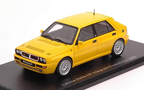 Spark Model Compatible con Lancia Delta HF INTEGRALE Evoluzione 1993 Yellow 1:43 DIECAST S8993