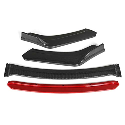 Spoilers Universal 4pc Coche Delantero Delantero Splitter Difusor de Labios Spoiler para VW Golf Mk5 Mk6 Mk7 para Toyota Corolla Camry para Subaru para Kia Alerón Trasero para Coche