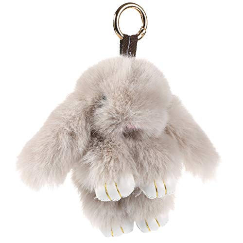 STOBOK Llavero de Conejito de Peluche Suave Llavero de Conejo de Piel Sintética Conejito de Peluche Llavero con Encanto de Animal Lindo Juguete de Peluche para Niños Bolsa Monedero