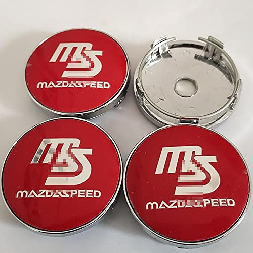 SXFYZCY Tapas de Cubo Central Tapas de neumático de Coche Tapas de Cubo Central de Rueda de Coche Llantas centrales para Mazda Ms, 4pcs / Set, 60 mm