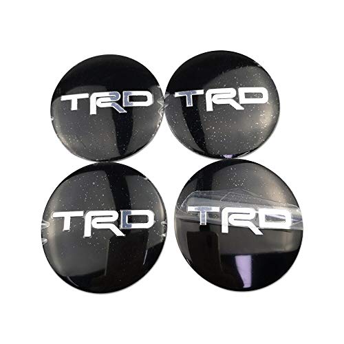 Tapas centrales para llantas 4 unids compatible con la insignia del centro de la rueda TRD compatible con Toyota Hilux Prado Corolla Camry Tacoma Yaris RAV4 Tundra Alion Hub Decoración de automóviles