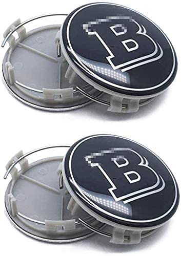 Tapas de cubo de centro automático de 4 piezas para BRABUS, pegatinas de insignia de logotipo de centro de rueda de 60 mm, accesorios de decoración de modelado de neumáticos