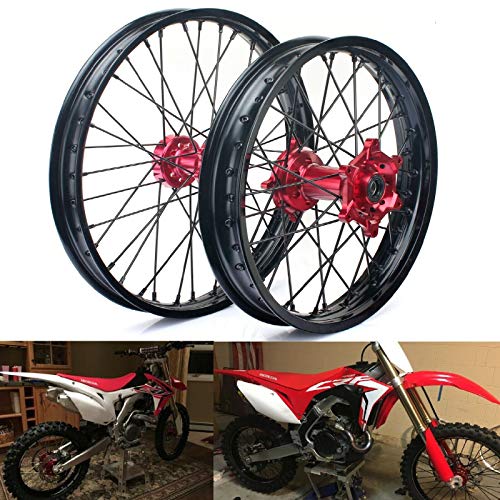 TARAZON 21" & 19" Ruedas Llantas Bujes Delantera Trasero para H.O.N.D.A CR125R CR250R 2002-2013/CRF250R 2004-2013/CRF450R 2002-2012